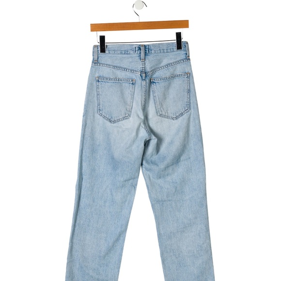 AGOLDE Straight Leg Jeans, Size 24, XS, Light Wash with High-Rise - Picture 2 of 2